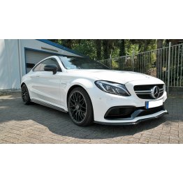 Накладка сплиттер на передний бампер на Mercedes C W205 Coupe 63 AMG